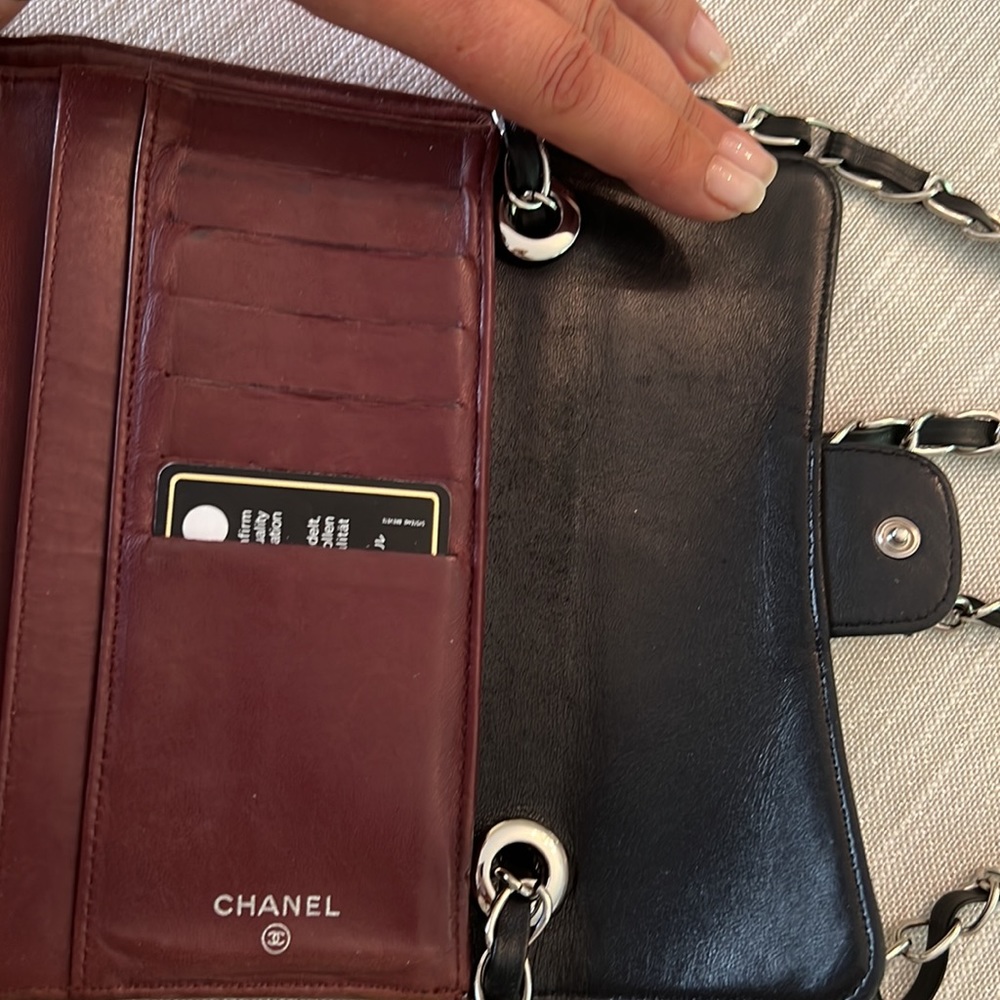Chanel Matelassé Flap Wallet on Chain w/silver fixtures. - Picture 3 of 5